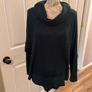 Maurices Black Cowl Neck Sweater with Tunic Length